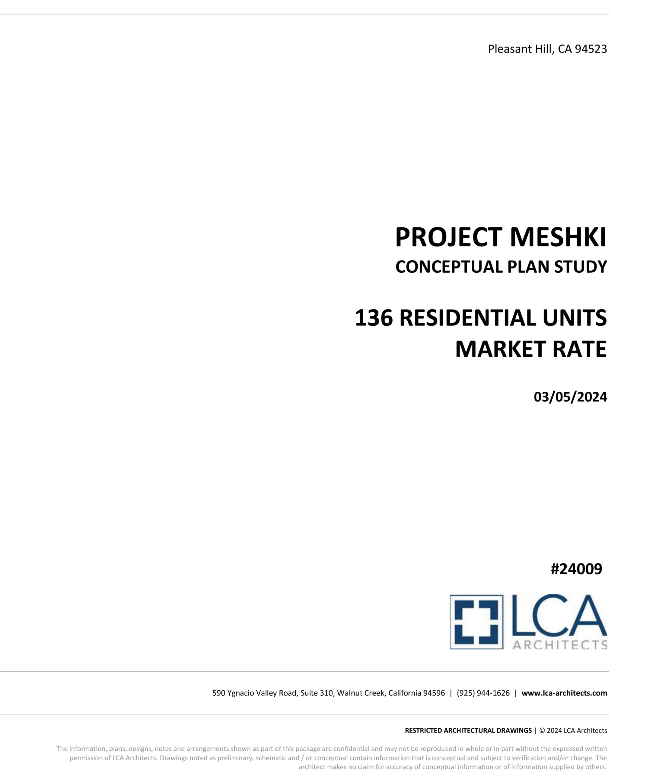 136 Residential Units Conceptual Plan Study 136 Residential Units Conceptual Plan Study